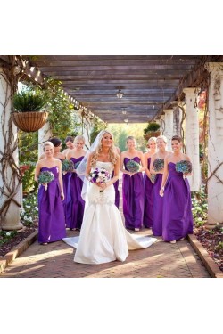 Purple Sweetheart Long Wedding Guest Dresses Bridesmaid Dresses 3010145
