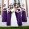 Empire Strapless Long Purple Chiffon Wedding Guest Dresses Bridesmaid Dresses 3010148