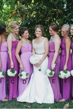 Long Purple Chiffon Wedding Guest Dresses Bridesmaid Dresses 3010149