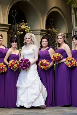 Long Purple Chiffon Plus Size Wedding Guest Dresses Bridesmaid Dresses with Removable Straps 3010150