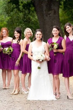 Short Purple Wedding Guest Dresses Bridesmaid Dresses 3010152
