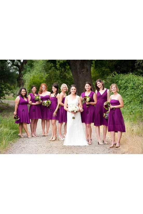 Short Purple Wedding Guest Dresses Bridesmaid Dresses 3010152
