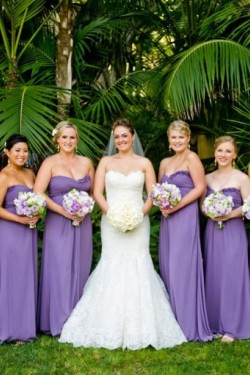 Empire Long Purple Country Wedding Guest Dresses Bridesmaid Dresses 3010155