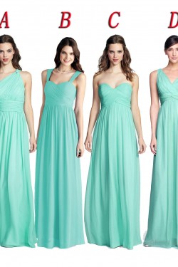 Mint Green Long Chiffon Wedding Guest Dresses Bridesmaid Dresses 3010159