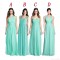 Mint Green Long Chiffon Wedding Guest Dresses Bridesmaid Dresses 3010159