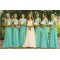 Mint Green One-Shoulder Long Chiffon Wedding Guest Dresses Bridesmaid Dresses 3010162