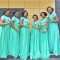 Mint Green Short Sleeves Chiffon Lace Plus Size Long Wedding Guest Dresses Bridesmaid Dresses 3010163