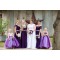 Purple Lace Floor-Length Wedding Guest Dresses Bridesmaid Dresses 3010167