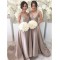 A-Line V-Neck Long Wedding Guest Dresses Bridesmaid Dresses 3010172