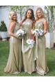 One-Shoulder Sequins Long Wedding Guest Dresses Bridesmaid Dresses 3010179