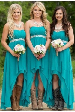 High Low Chiffon Wedding Guest Dresses Bridesmaid Dresses 3010193