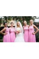 Long Pink Lace Chiffon Wedding Guest Dresses Bridesmaid Dresses 3010202