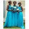 Long Blue Lace Chiffon Wedding Guest Dresses Bridesmaid Dresses 3010206