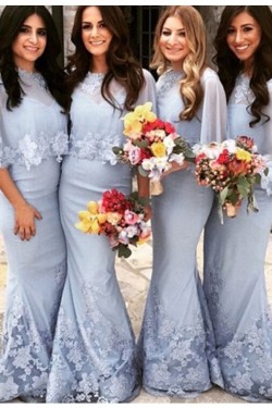 Mermaid Lace Long Wedding Guest Dresses Bridesmaid Dresses 3010207