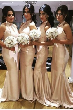 Mermaid Halter Long Wedding Guest Dresses Bridesmaid Dresses 3010208
