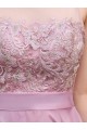 A-Line Lace Chiffon Illusion Neckline Long Wedding Guest Dresses Bridesmaid Dresses 3010219