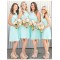 A-Line Short Blue Chiffon Wedding Guest Dresses Bridesmaid Dresses 3010221