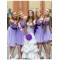 Short Purple Chiffon Wedding Guest Dresses Bridesmaid Dresses 3010222