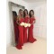 Mermaid Off-the-Shoulder Long Red Lace Wedding Guest Dresses Bridesmaid Dresses 3010228
