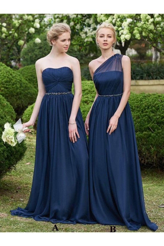 A-Line Long Navy Wedding Guest Dresses Bridesmaid Dresses 3010230 A-Line Long Navy Wedding Guest Dresses Bridesmaid Dresses 3010230