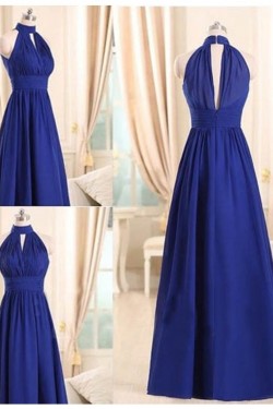 Long Blue Chiffon Wedding Guest Dresses Bridesmaid Dresses 3010235