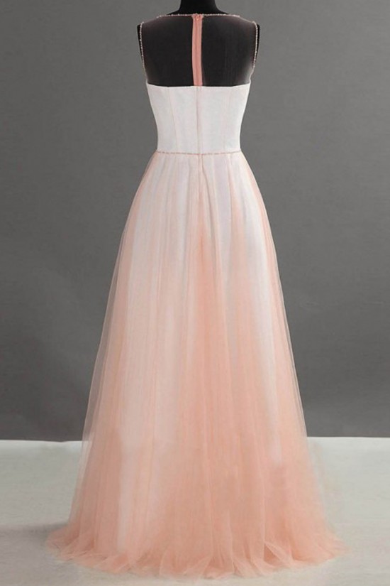 A-Line Illusion Neckline Long Wedding Guest Dresses Bridesmaid Dresses 3010236 A-Line Illusion Neckline Long Wedding Guest Dresses Bridesmaid Dresses 3010236