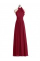 A-Line Halter Burgundy Chiffon Wedding Guest Dresses Bridesmaid Dresses 3010237 A-Line Halter Burgundy Chiffon Wedding Guest Dresses Bridesmaid Dresses 3010237