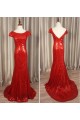 Mermaid Sequins Cap Sleeves Gold Wedding Guest Dresses Bridesmaid Dresses 3010264