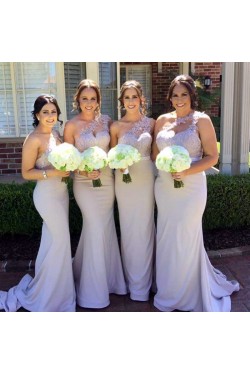 Mermaid One-Shoulder Lace Long Wedding Guest Dresses Bridesmaid Dresses 3010266