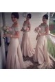 Trumpet/Mermaid Off-the-Shoulder Beaded Long Bridesmaid Dresses 3010272