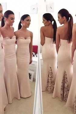 Trumpet/Mermaid Lace Floor Length Wedding Party Dresses Bridesmaid Dresses 3010273