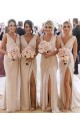 Simple Sheath/Column V-Neck Floor-Length Bridesmaid Dresses 3010274