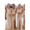 Simple Sheath/Column V-Neck Floor-Length Bridesmaid Dresses 3010274