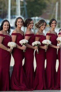 Mermaid Off-the-Shoulder Long Bridesmaid Dresses 3010284