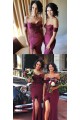 Mermaid Off-the-Shoulder Lace Long Bridesmaid Dresses with Slit 3010285 Mermaid Off-the-Shoulder Lace Long Bridesmaid Dresses with Slit 3010285