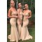 Mermaid Strapless Long Bridesmaid Dresses 3010287