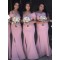 Mermaid Off-the-Shoulder Long Bridesmaid Dresses with Slit 3010292