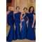 Mermaid One-Shoulder Long Bridesmaid Dresses with Slit 3010293