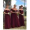 A-Line Off-the-Shoulder Plus Size Long Bridesmaid Dresses 3010297