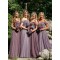 A-Line Off-the-Shoulder Long Bridesmaid Dresses 3010299