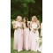 A-Line Long Pink Bridesmaid Dresses 3010304