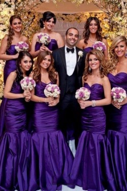 Mermaid Sweetheart Long Bridesmaid Dresses 3010307