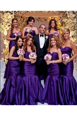 Mermaid Sweetheart Long Bridesmaid Dresses 3010307