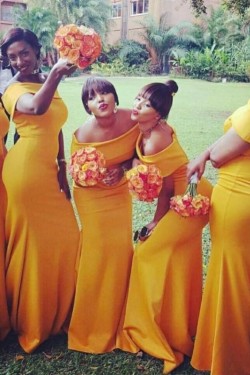 Mermaid Off-the-Shoulder Long Bridesmaid Dresses 3010309