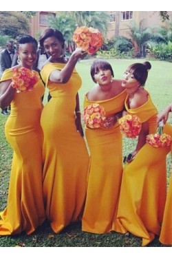 Mermaid Off-the-Shoulder Long Bridesmaid Dresses 3010309