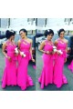 Mermaid One-Shoulder Beaded Long Bridesmaid Dresses 3010310
