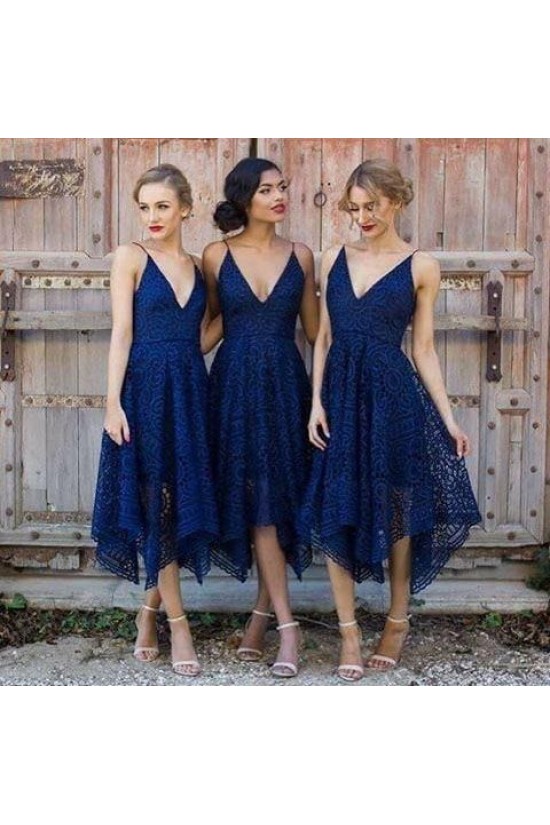 A-Line Spaghetti Straps V-Neck Bridesmaid Dresses 3010311