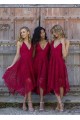 A-Line Spaghetti Straps V-Neck Bridesmaid Dresses 3010311