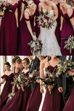 A-Line Simple Spaghetti Straps Long Bridesmaid Dresses 3010312