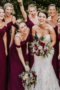 A-Line Simple Spaghetti Straps Long Bridesmaid Dresses 3010312